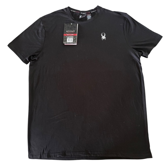 NWT Spyder Active Black Tee Shirt XL Men's - Picture 1 of 5